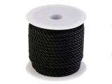 Snur rasucit pentru activitati de lucru manual, negru, 3 mm x 3.5 m
