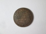 Rara! India One Quarter Anna 1907 regele Edward VII,moneda din imagini