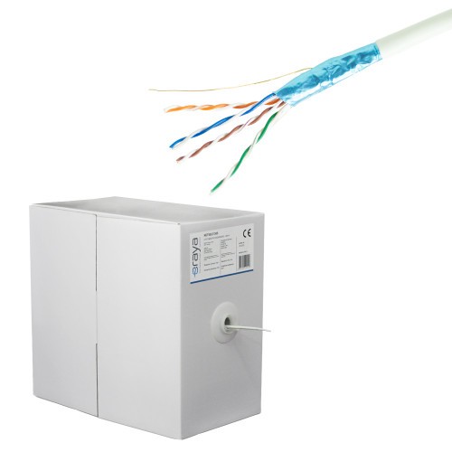 Cablu FTP, cat 5e, CUPRU 100%, 305m, 4x2x24 AWG - eRaya NET5EFT-305