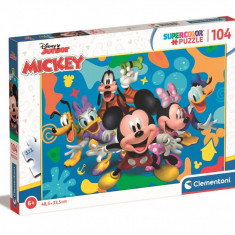 Puzzle Clementoni Disney Mickey Mouse si prietenii sai, 104 piese