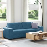 Canapea 3 locuri vidaXL Albastră 180 cm Catifea
