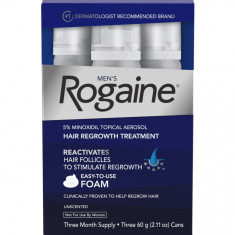 Spuma Minoxidil Rogaine 5%, Tratament pentru scalp si barba 3 luni