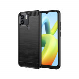 Cumpara ieftin Husa Compatibila cu Xiaomi Redmi A1+ / A2+ Techsuit Carbon Silicone Negru, Carcasa