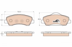 TRW GDB1992 COTEC set placute frana,frana disc