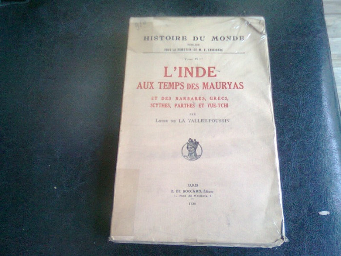 L&#039;INDE AUX TEMPS DES MAURYAS - LOUIS DE LA VALLEE POUSSIN