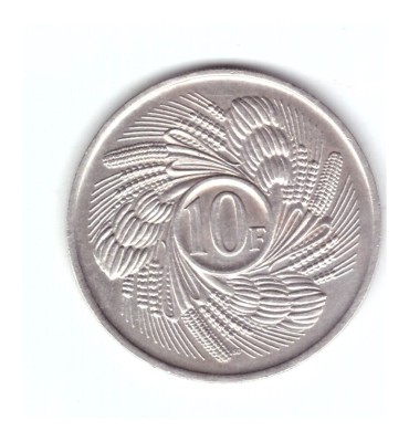 Moneda Burundi 10 francs/franci 1968 FAO, stare foarte buna, curata foto
