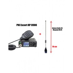 Statie Radio CB PNI Escort HP 8900 Auto Squelch 12V &ndash; 24V + Antena Radio CB ML70 + Talpa Magnetica 145PL