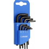 Unior 617077 - Set chei cu profil TORX (fara gaura) TX 9-TX 40 8 bucati