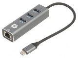 Hub USB 3.0 cu RJ45 și 3 Porturi USB-A, USB-C