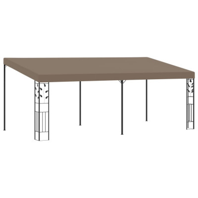 vidaXL Pavilion montat de perete, gri taupe, 6 x 3 x 2,5 m foto
