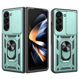 Husa pentru samsung galaxy z fold 5, camshield protectie camera, inel magnetic, slide si snap, green