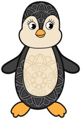 Sticker decorativ, Pinguin, Negru, 85 cm, 7178ST foto