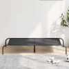 Pat &icirc;nălțat pentru c&acirc;ini negru 130x80x20 cm Textilenă și oțel