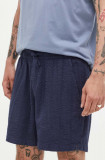 Abercrombie &amp; Fitch pantaloni scurti din bumbac culoarea albastru marin