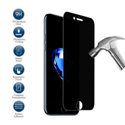 Folie sticla privata pentru Apple iPhone 7/8 ,5D Digitech Privacy Glass, Black foto