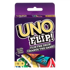 Joc de Societate Mattel, UNO Flip, Set 112 Cărți, Multicolor, V&acirc;rsta 5+ Ani