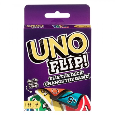Joc de Societate Mattel, UNO Flip, Set 112 Cărți, Multicolor, V&amp;acirc;rsta 5+ Ani foto