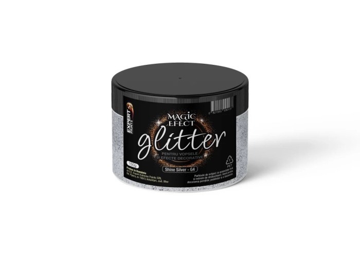 Sclipici decorativ Glitter G4 Magic Efect 150g Shine Silver