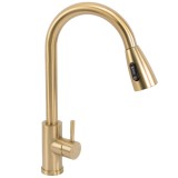 Baterie de bucătărie REA CROSS BRUSH GOLD