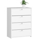 Comoda, placa laminata, 4 sertare, alb, 66x36x85 cm GartenVIP DiyLine