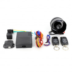 Alarma Auto Carguard CAR002 cu 2 telecomenzi cu cheie rabatabila tip briceag , senzor de soc reglabil foto