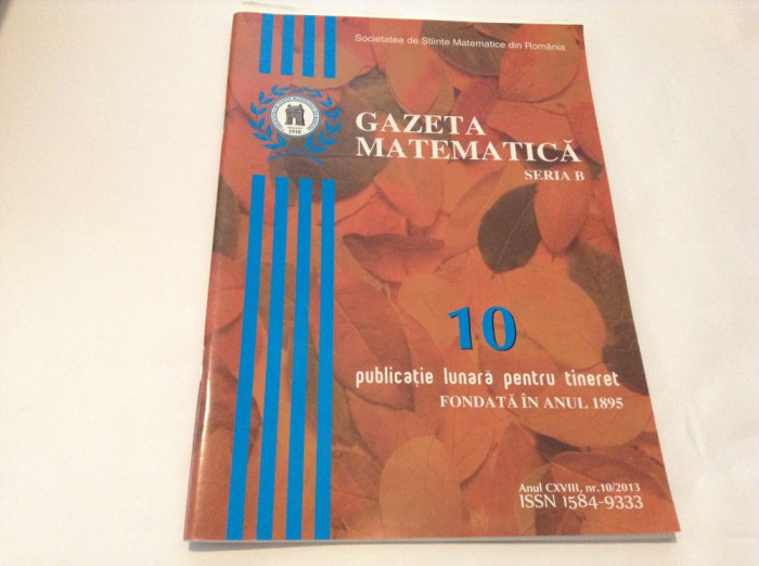 GAZETA MATEMATICA NR 10 /20013 RF10--/0