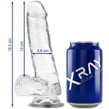 X Ray-Clear Cock cu Balls 18.5 cm -o- 3.8 cm-Jelly, Ventuza