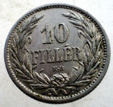7.093 UNGARIA 10 FILLER 1909 KB, Europa, Nichel