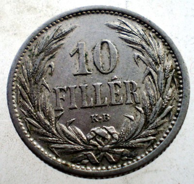 7.093 UNGARIA 10 FILLER 1909 KB foto