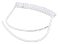 Cablu spiralat alb 4x0,15mm2 0,1m-0,4m 300V