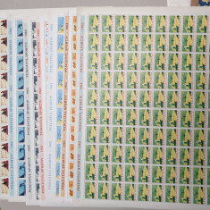 Coli timbre România nestampilate mnh 1962 100 serii pescuitul sportiv