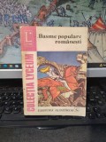 Basme populare rom&acirc;nești, coperta de Petre Vulcănescu, colecția Lyceum nr. 214, editura Albatros, București 1977, 002