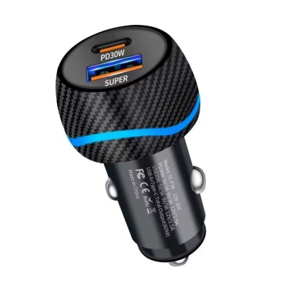 Incarcator auto rapid 60w USB-C PD Fast charge compatibil cu toate telefoanele foto