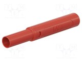 Conector banană 4mm 32A 1kV roșu cu izolație ST&Auml;UBLI