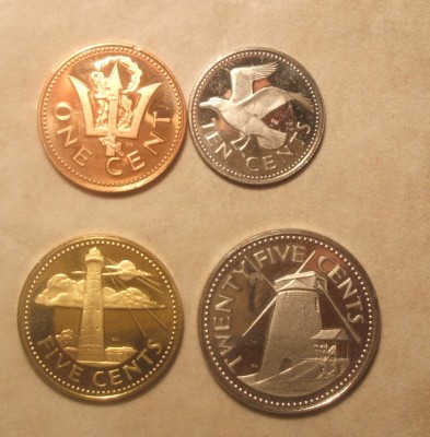 LOT 4 MONEDE BARBADOS PROOF foto