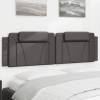 Gossi perna pentru tablie pat, gri, 180 cm, piele artificiala