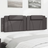 vidaXL Pernă pentru tăblie pat, gri, 180 cm, piele artificială