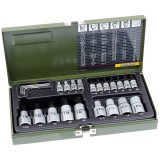 Proxxon 23102 - Set capete chei tubulare 4-60 mm patrat 1/4 si 1/2 inch 24 bucati