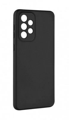 Husa din silicon compatibila cu Samsung Galaxy A33 5G silk touch, Negru foto