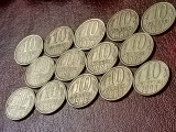 Lot 14 monede Rusia / URSS: 10 copeici 1977 - 1990, fara lipsuri intre ani [2]