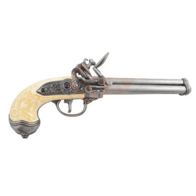 Pistol decorativ Flintlock 29cm foto