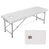 Masă de Masaj Portabilă, Pat masaj, din Aluminiu &ndash; 2 Zone, Ideală pentru SPA, Cosmetică, Tatuaje, Aplicare gene, Oem