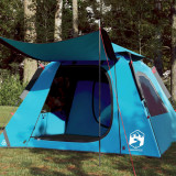Cort de camping cupola 4 persoane, setare rapida, albastru