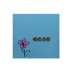 TABLA MAGNETICA DIN STICLA BLEU 35x35 cm, DESQ 4250