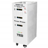 Stabilizator trifazat 242V-520V 70KW cu ServoMotor si sinusoidala pura + ecran LCD cu valorile tensiunii, TED Electric, Oem