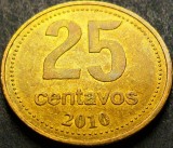 Moneda 25 CENTAVOS - ARGENTINA, anul 2010 * cod 4558