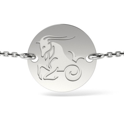 Bratara cu lantisor din argint model Capricorn foto