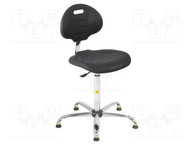 Scaun ESD RT WORK Dimensiuni: 470x440mm, Spătar: 420x320mm, &amp;Icirc;nălțime ajustabilă 580-830mm foto