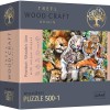 Puzzle Trefl Lemn 501 Piese, Felinele din Jungla, Adulti/Copii 12+, Animale, Multicolor