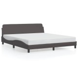 Cumpara ieftin Cadru de pat, Dover, gri, 180x200 cm, piele ecologica